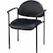 Lorell Vinyl Reception Guest Chair with Arms, Black LLR69507 - alternate 1